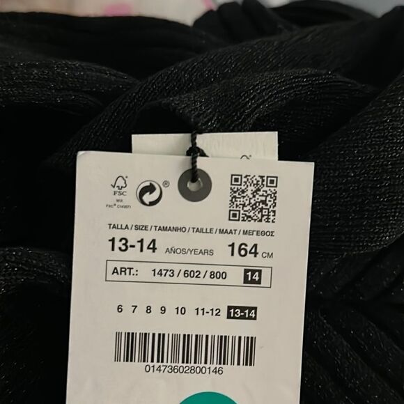 ZARA Kids | Black | Sparkly Ribbed Knit Sweater - Picture 3 of 3